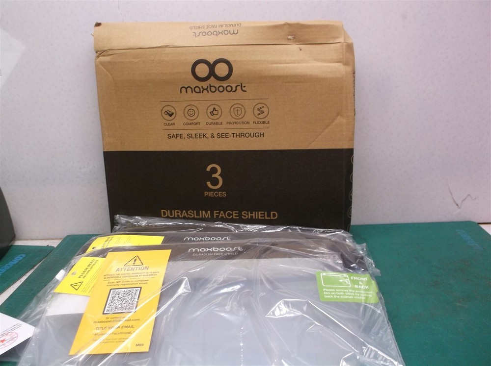 MAXBOOST PROTECTIVE FACE SHIELD – 3 PACK