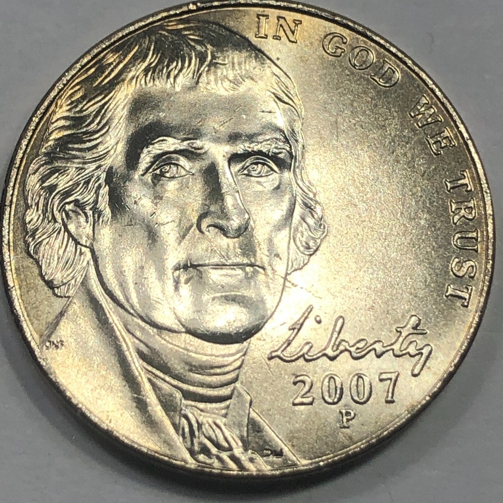 2007-P  Jefferson 5 cent  - Uncirculated