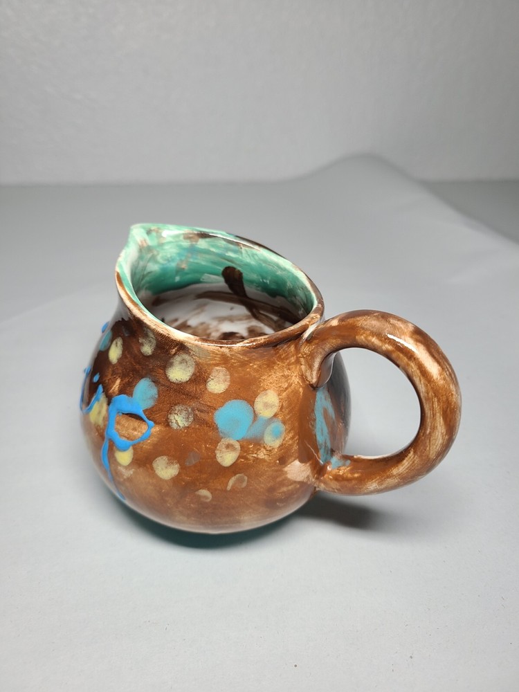 Vintage "30 CUP" Art Pottery Creamer Signed AG