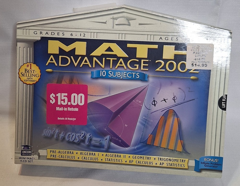 Math Advantage 9 Disc CD-Rom (PC) (MAC) Kids