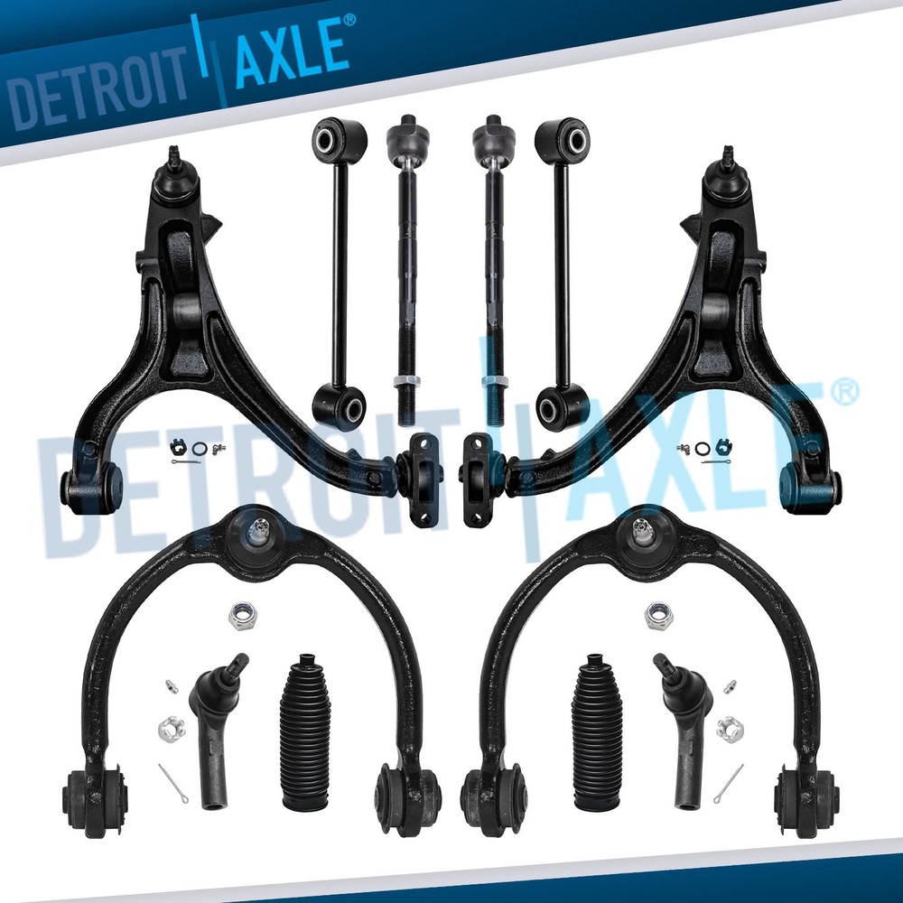12pc Front Control Arms Suspension Kit for 2005 - 2010 Grand Cherokee Commander