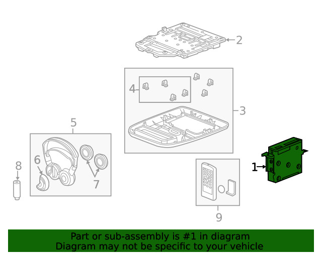 Genuine Honda DVD Player 39110-T0A-A01
