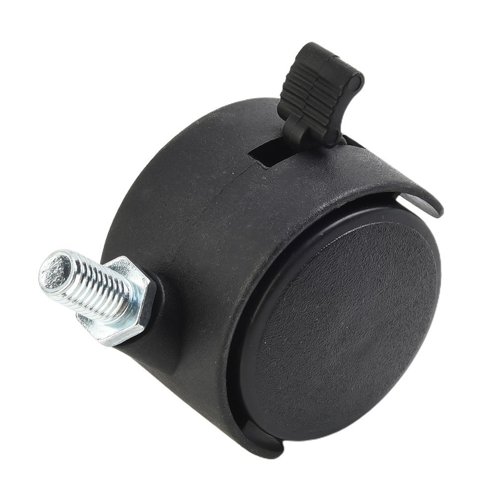 Office Chair Swivel Caster Wheels Double Plastic Rollers with Threaded Rod