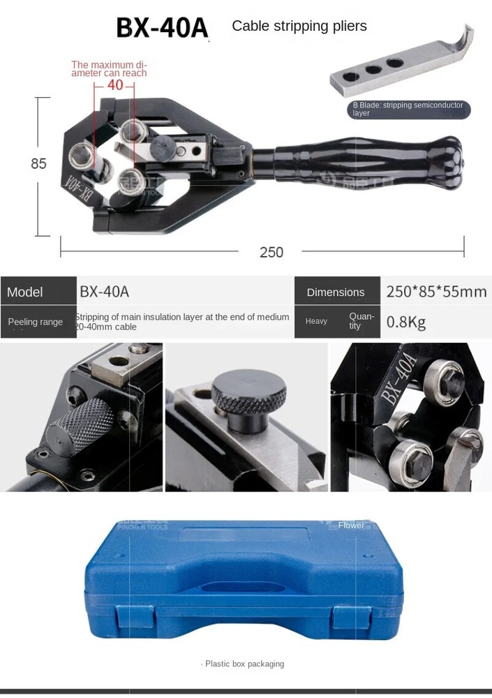 BX-40A Manual High Voltage Cable Stripper Semiconductor Stripper Wire Stripper