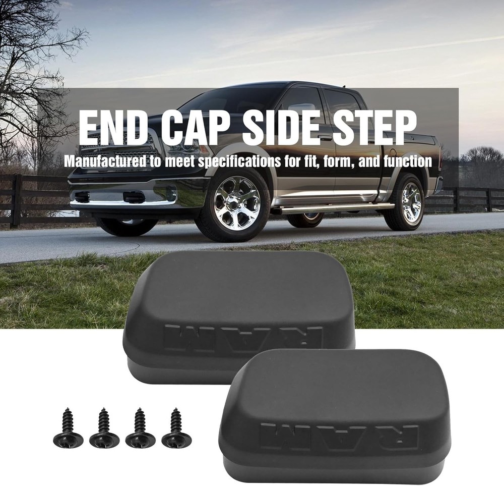 68193113AA 2 Pcs Running Board End Cap Side Step Replacement for Dodge RAM 1500