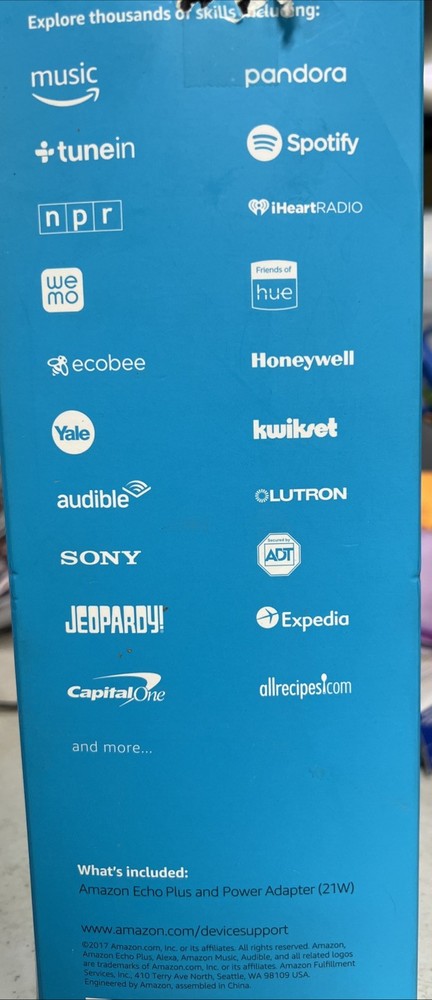 Amazon Echo Plus (1st Generation) Smart Assistant - White New With Open Box