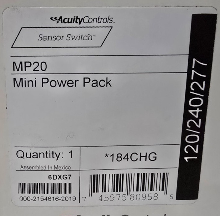 Lot of Nine (9) Acuity Controls Sensor Switch MP20 Mini Power Pack