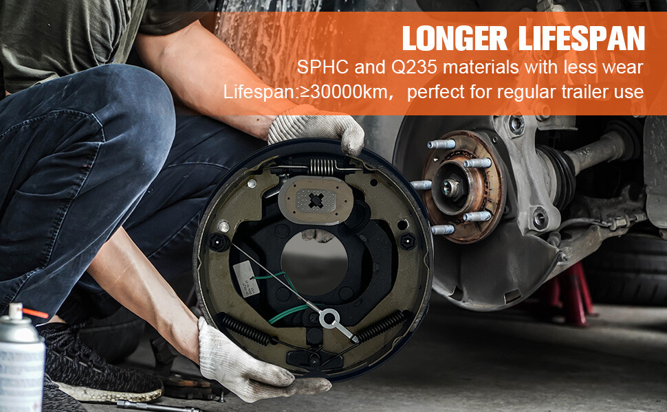 Electric Trailer Self Adjusting Brake 5-4.5" Hub Drum Kit For 3500 lb Axle