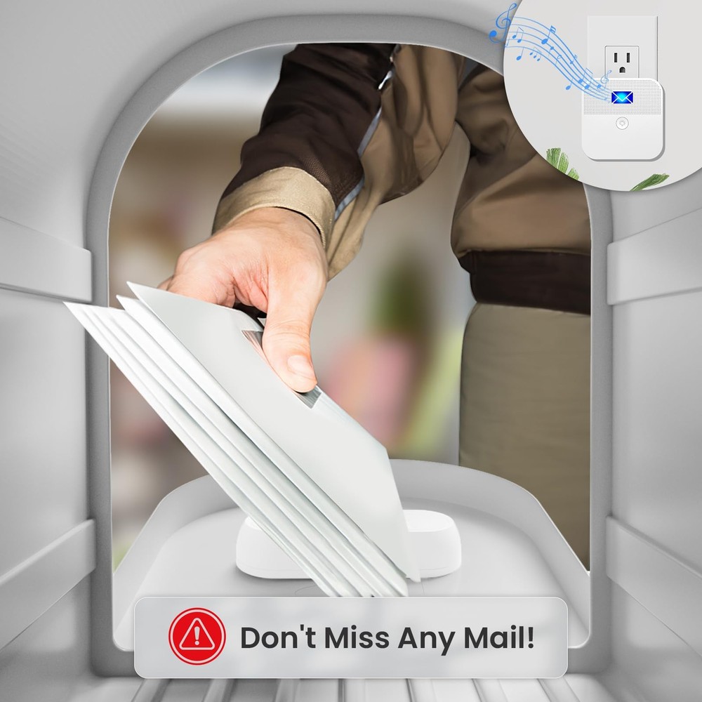Mailbox Alarm, Wireless Long Range Mailbox Alert, Mailbox Chime Notification ...