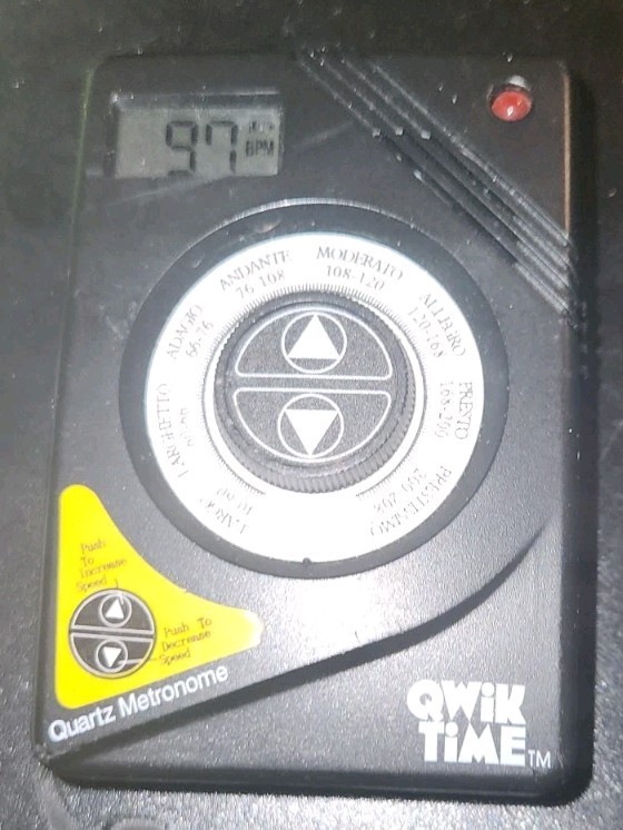 Qwik Time Electronic Quartz Metronome 1995 Tested Works