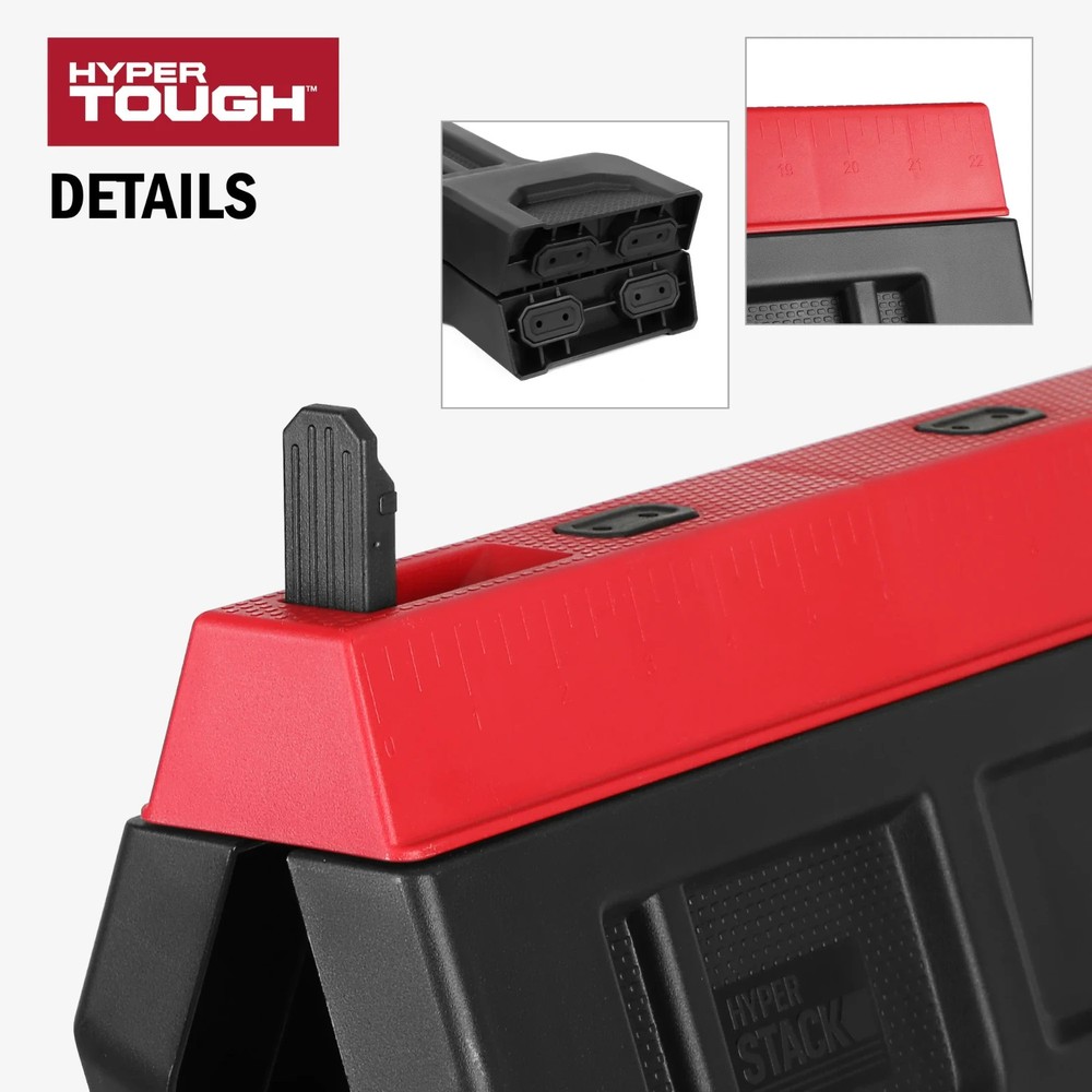 Hyper Tough Hyper Stack 350 lb Capacity Foldable Polypropylene Sawhorse, 31"