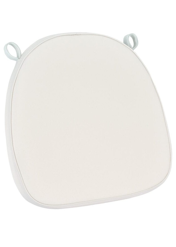 Silver Fabric 2” Thick Cross Back Cushion by Chivari