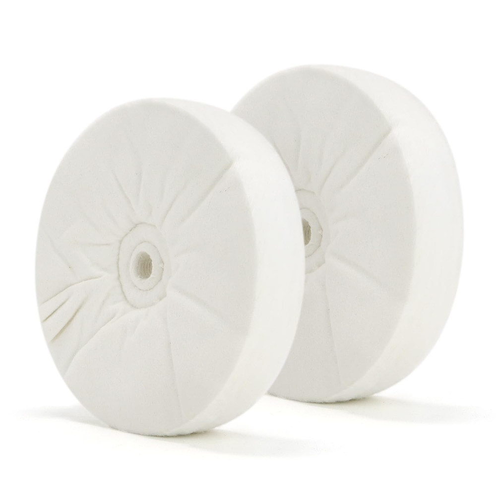 Buffing Polishing Wheels Soft Flannel 8 Inch (40 Ply) for Bench Grinder Buffer w