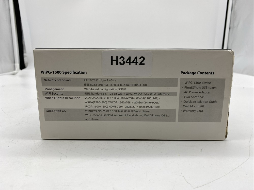 WePresent WiPG-1500 Wireless Interactive Presentation Gateway Open Box