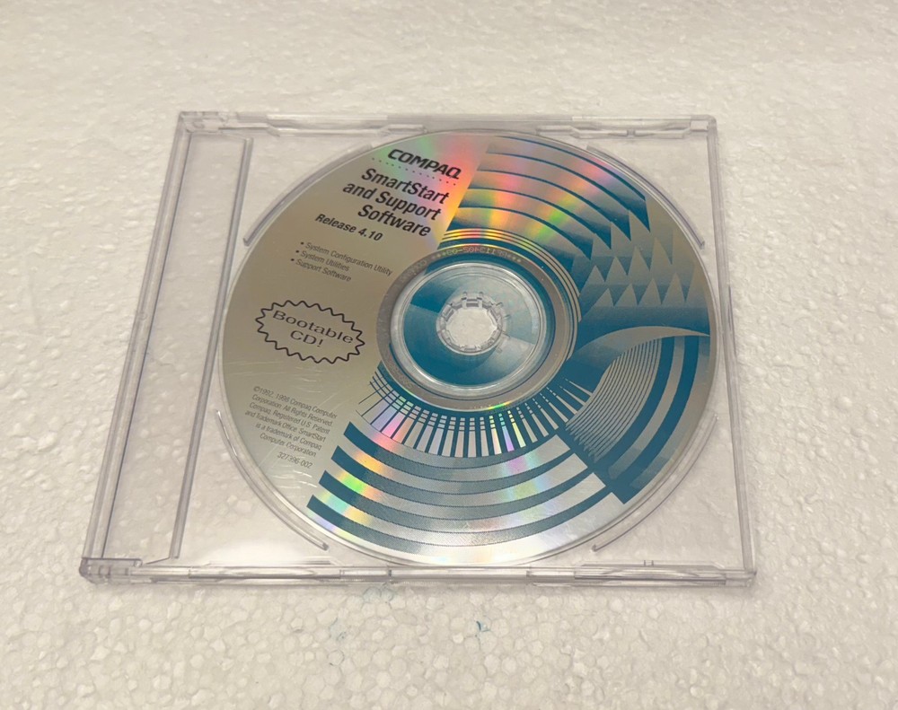 Compaq SmartStart and Support Software CD Release 4.10  P/N: 196067-045