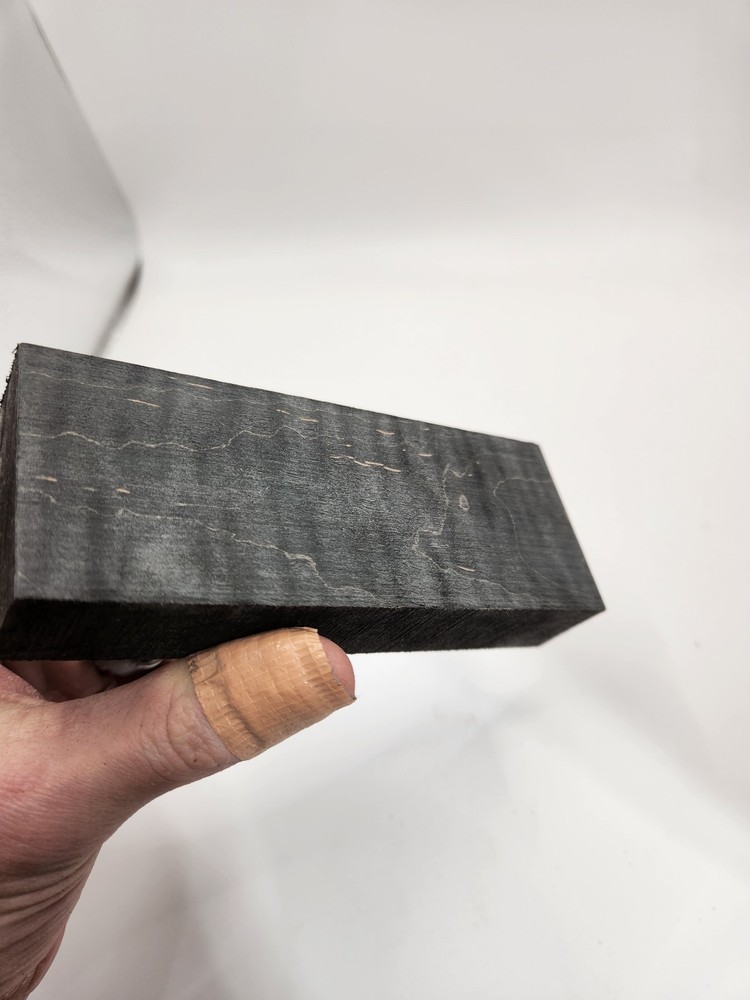 Quilted stabilized maple knife scale block