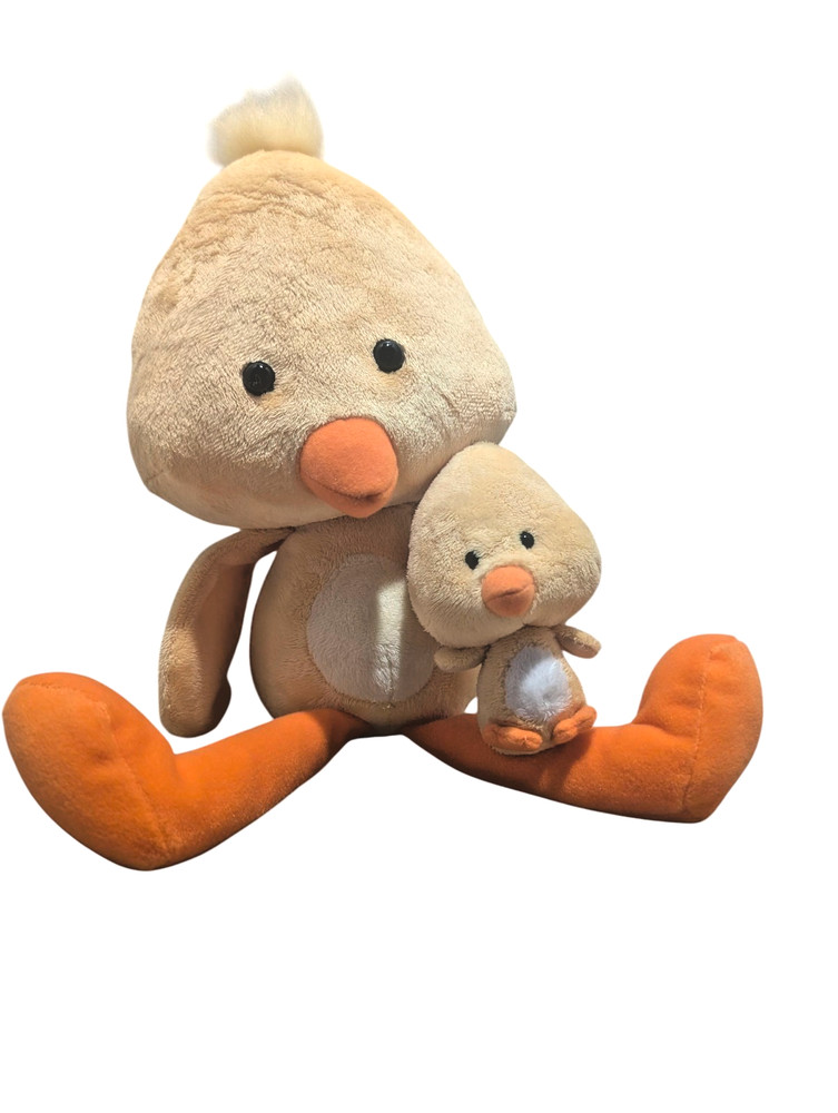 Russ Musical 15" Plush Duck w/5" Baby Flower Pull String Easter Parade see video