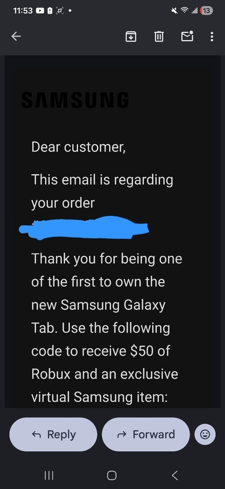 Samsung $50 Roblox promo code