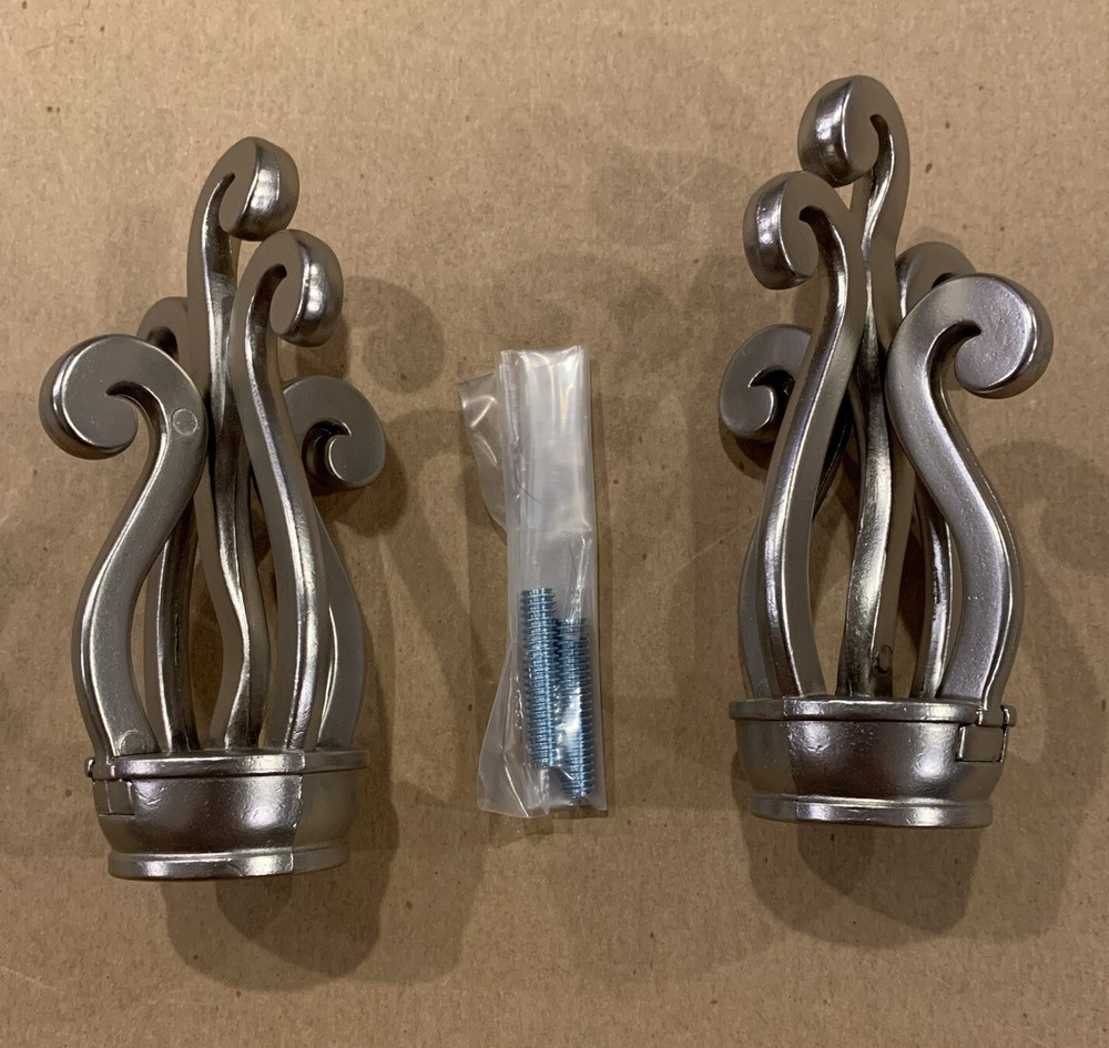 Drapery Curtain Finials Brushed Nickel - MSG Cambria Collection