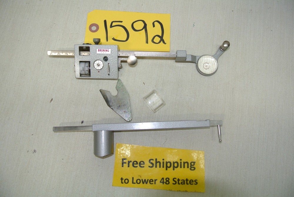 3 Machine Shop Tools Micrometer - Digital Caliper - Bruning Planimeter #80-511