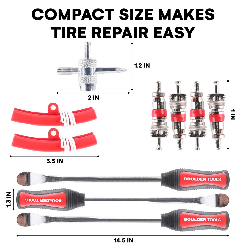 Boulder Tools Tire Spoons - Changing Tool - Motorcycle - Red