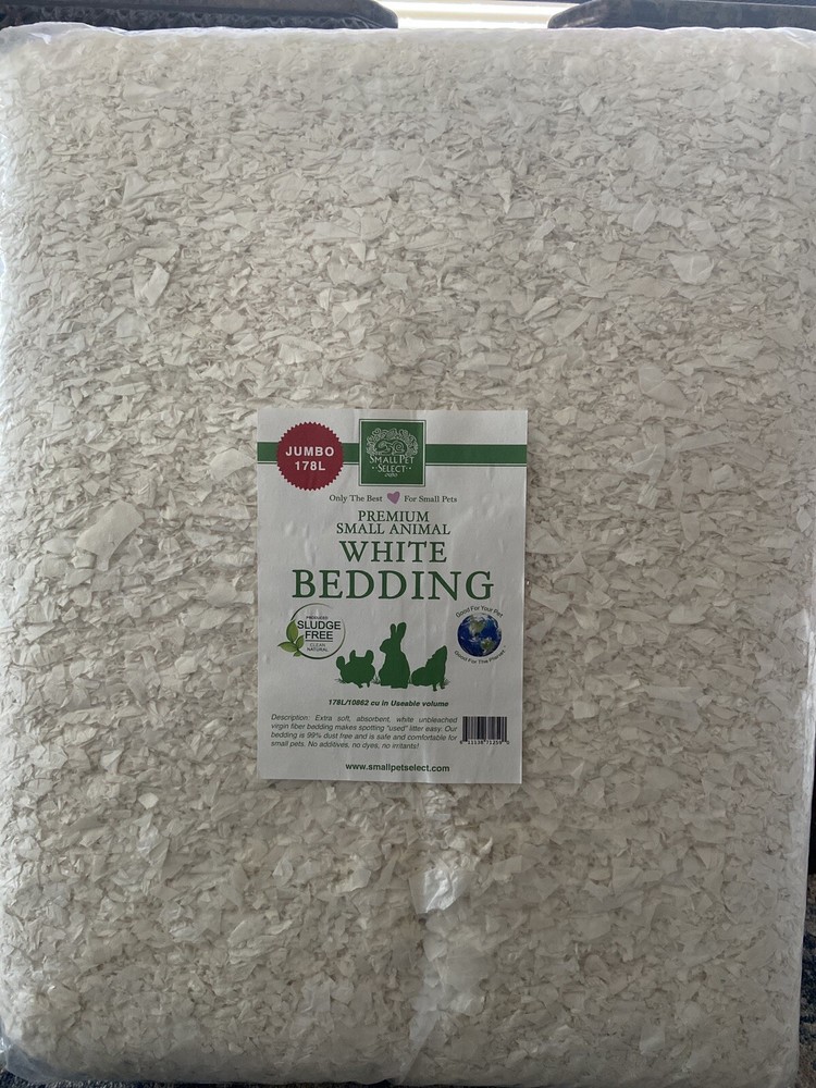 smallpetselect-Premium Small Animal White Bedding. Jumbo 178L