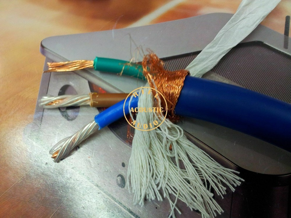 1Meter solid core 8N OCC Copper occ Silver Wire Power Cable Cord