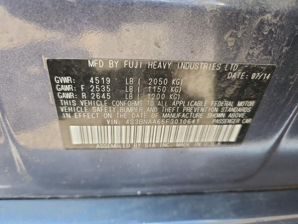 Door Lock Actuator 2015 LEGACY OEM