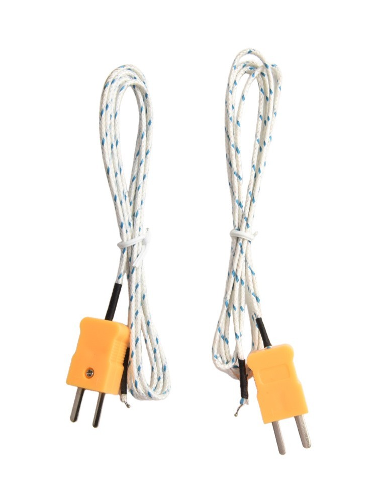 2pcs K type temperature probe high temperature temperature test 1 meter
