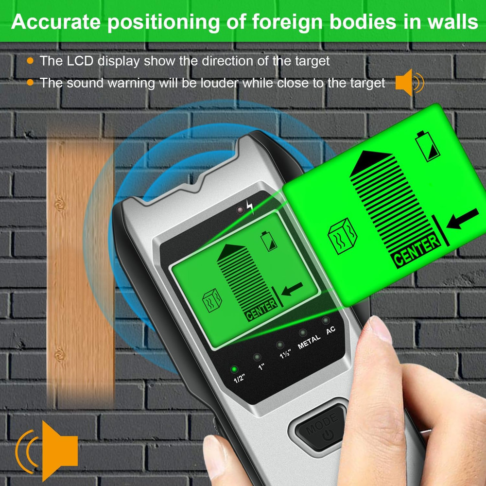 Stud Finder Wall Scanner, 5 in 1 Multifunction Stud Locator with Upgraded Smart