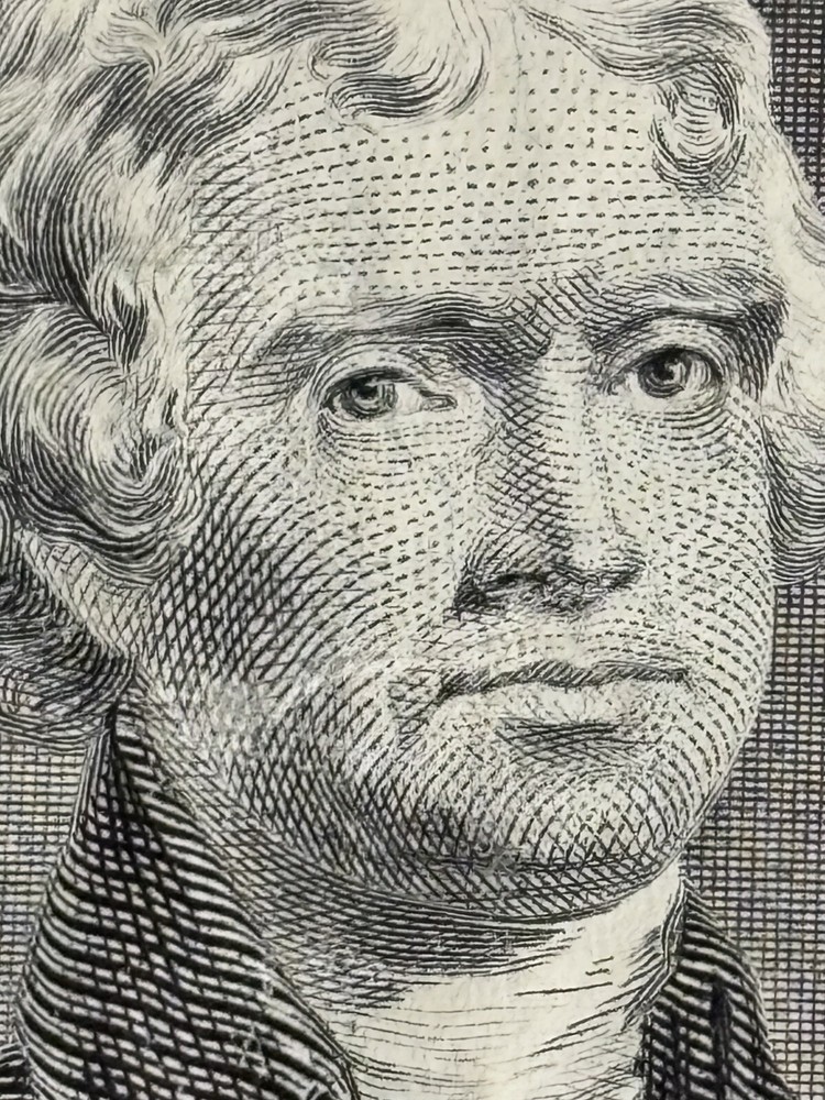 1995 Us $2 Dollar Error Note Ink Bleeds , Miscut Excellent Condition ￼