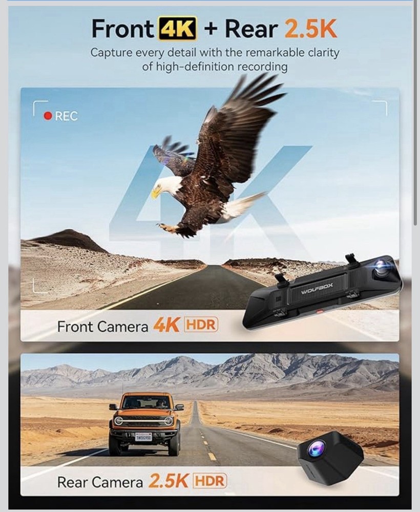 Dashcam Rearview mirror