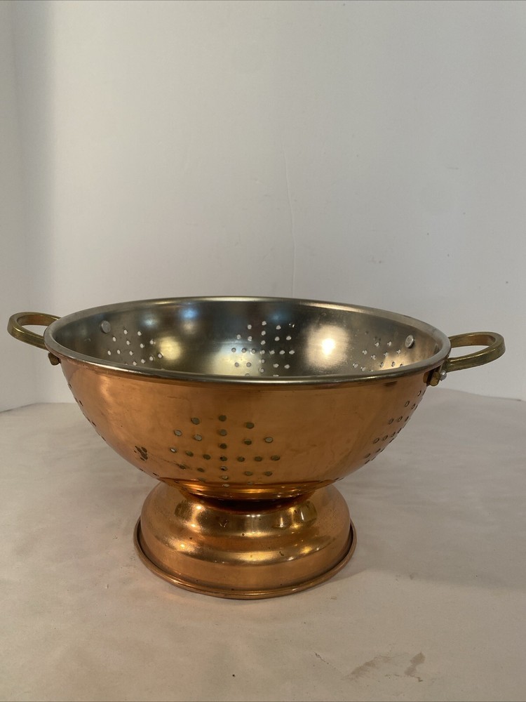 Himark Taiwan copper plated colander brass handles