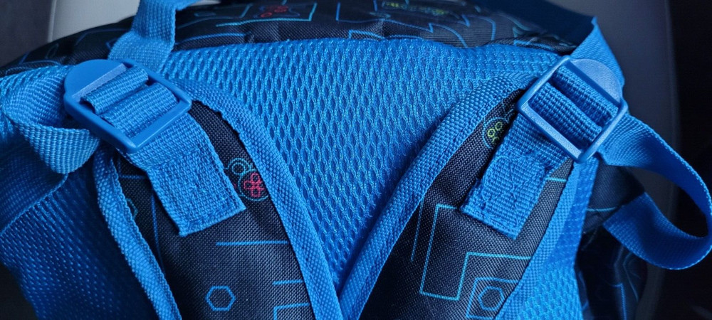 Medium Size Backpack Gamer Controller Design Black School Playdate Cute