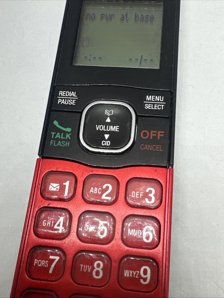vtech Handset RED CS5129-26 W/ Battery Tested Works