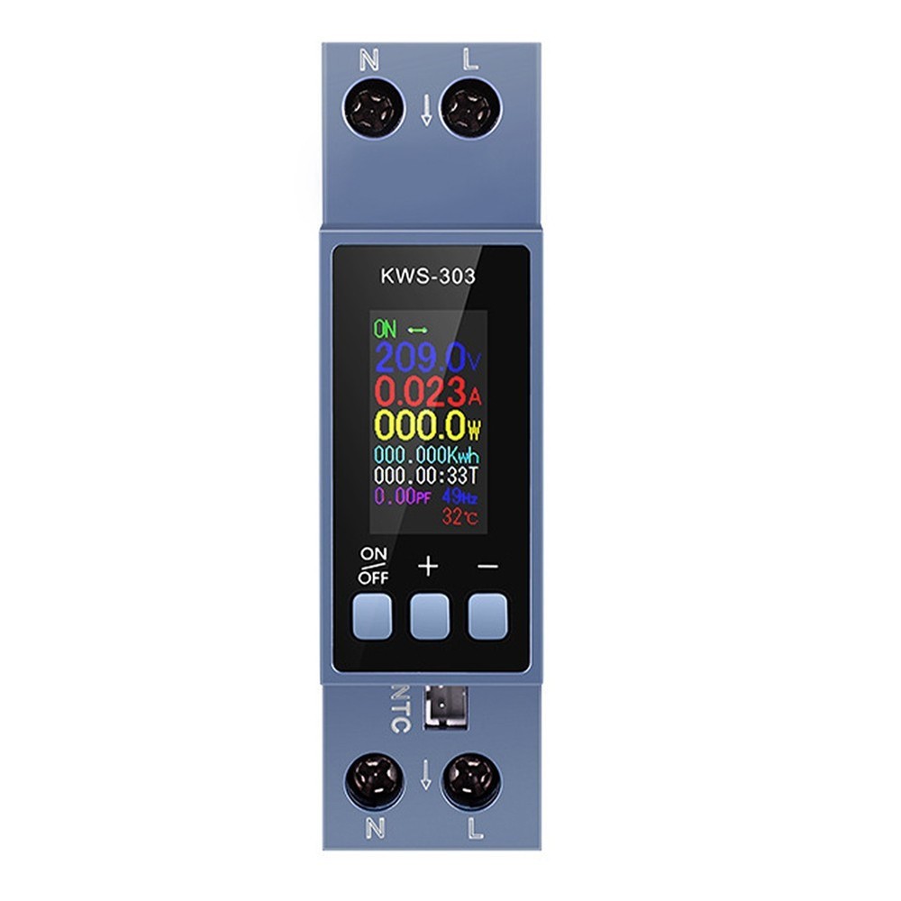 DIN Rail Compatible KWS303 Multifunctional Power Meter for Efficient Use