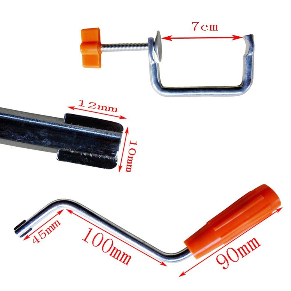 Pasta Machine Replacement Handle/Table Clamp,Pasta Holding Clip, Orange