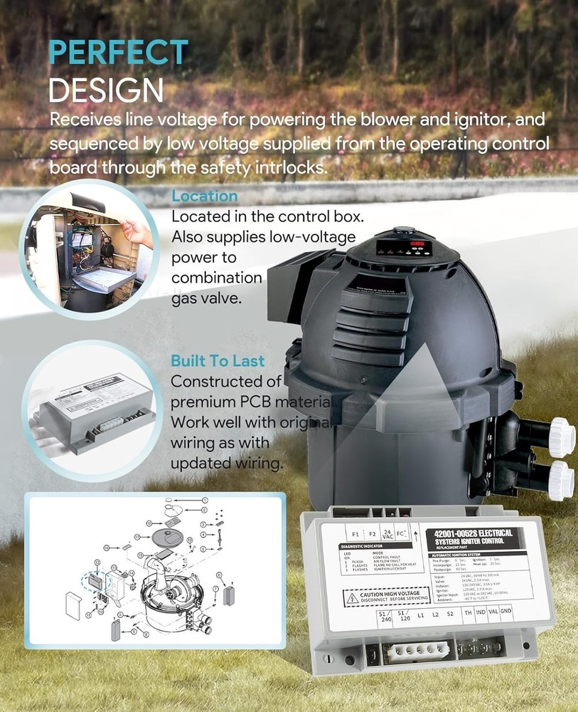 sixcow 42001-0052S Igniter Control Module Replacement for MasterTemp & Sta-Rite