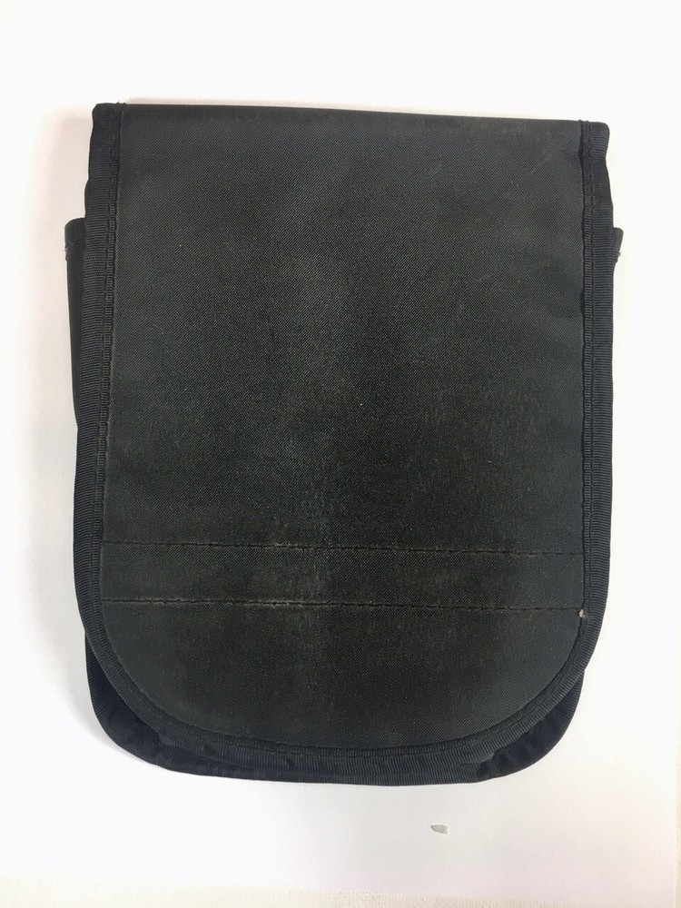 Black Rugged Pouch with Hook and Loop Closure