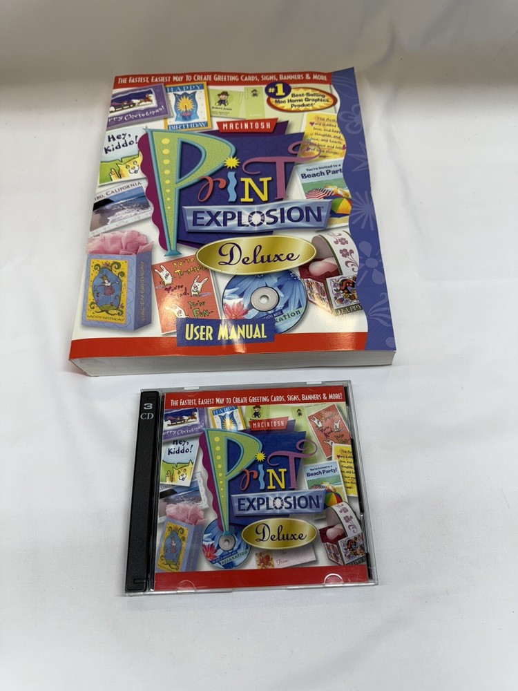 Nova Develop Print Explosion Deluxe 3-Disc Graphics Software & Manual for Mac