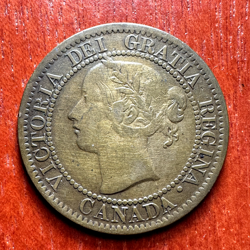 1859 Canada Large Cent - Die Crack