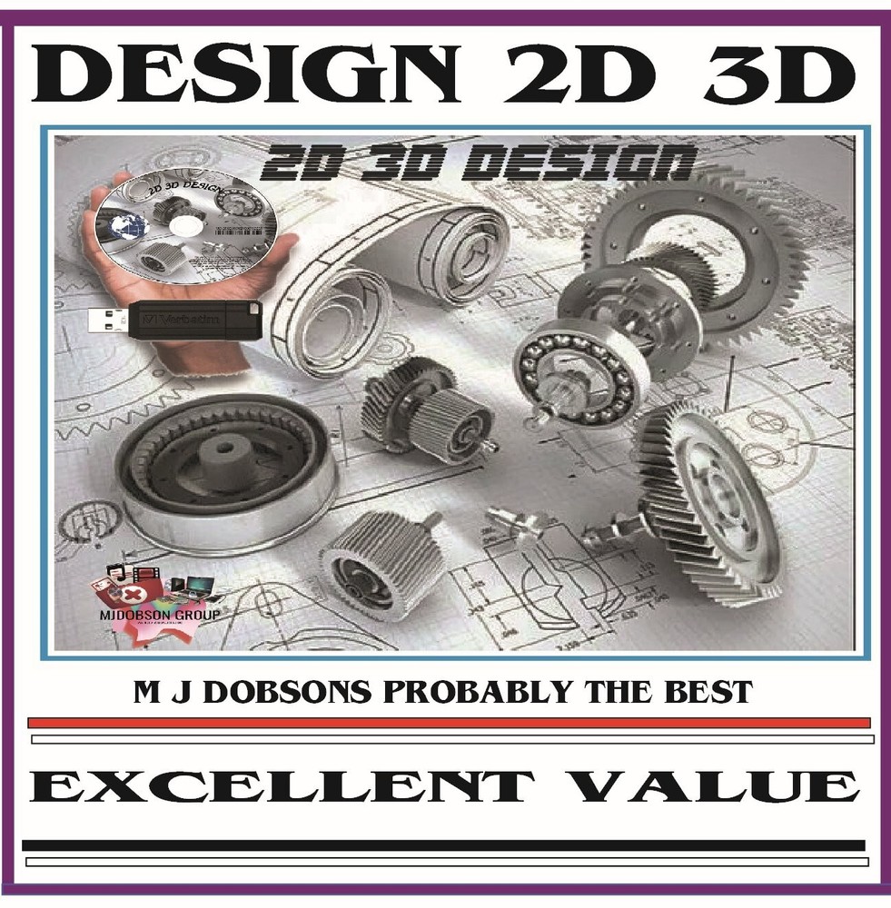CAD Computer-Aided Design Software USB | 2D & 3D Modelling No Subscription