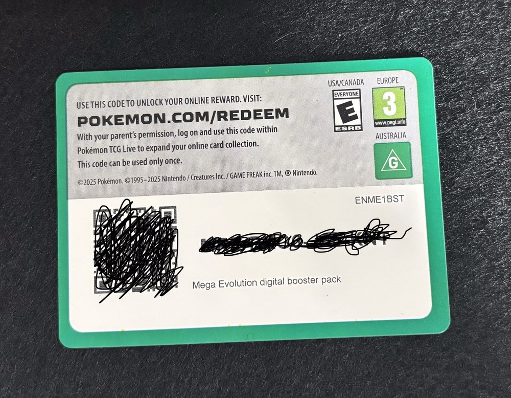 10x Pokemon TCG Live Mega Evolution Digital Booster Pack Codes CODE GIVEN ON MES