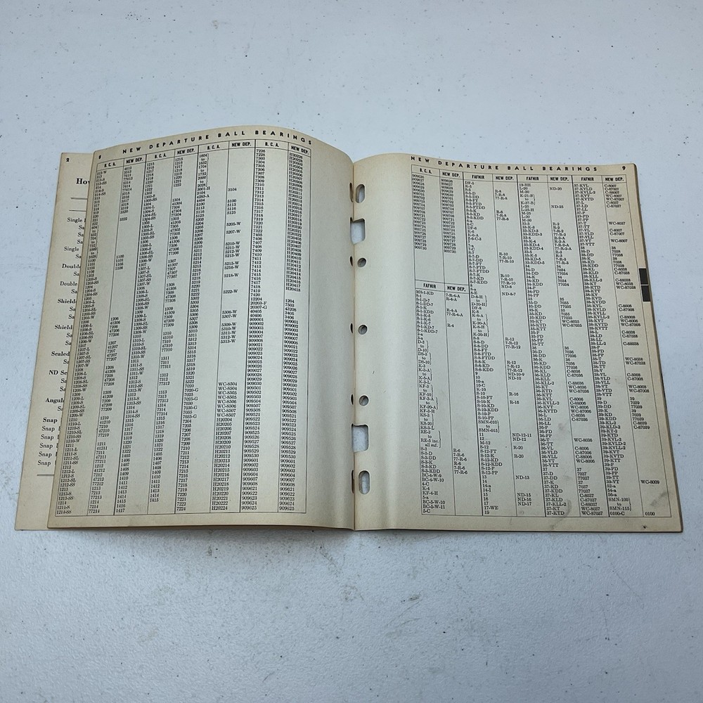 1951 New Departure Interchangeable Ball Bearings Replacement Reference Manual GM