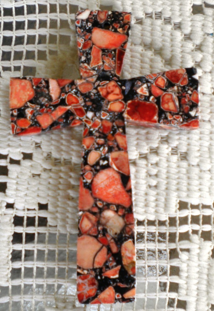 NEW - PUDDING STONE CROSS - NEW