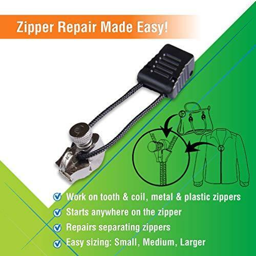 FixnZip Instant Zipper Replacement, Large, Black Nickel