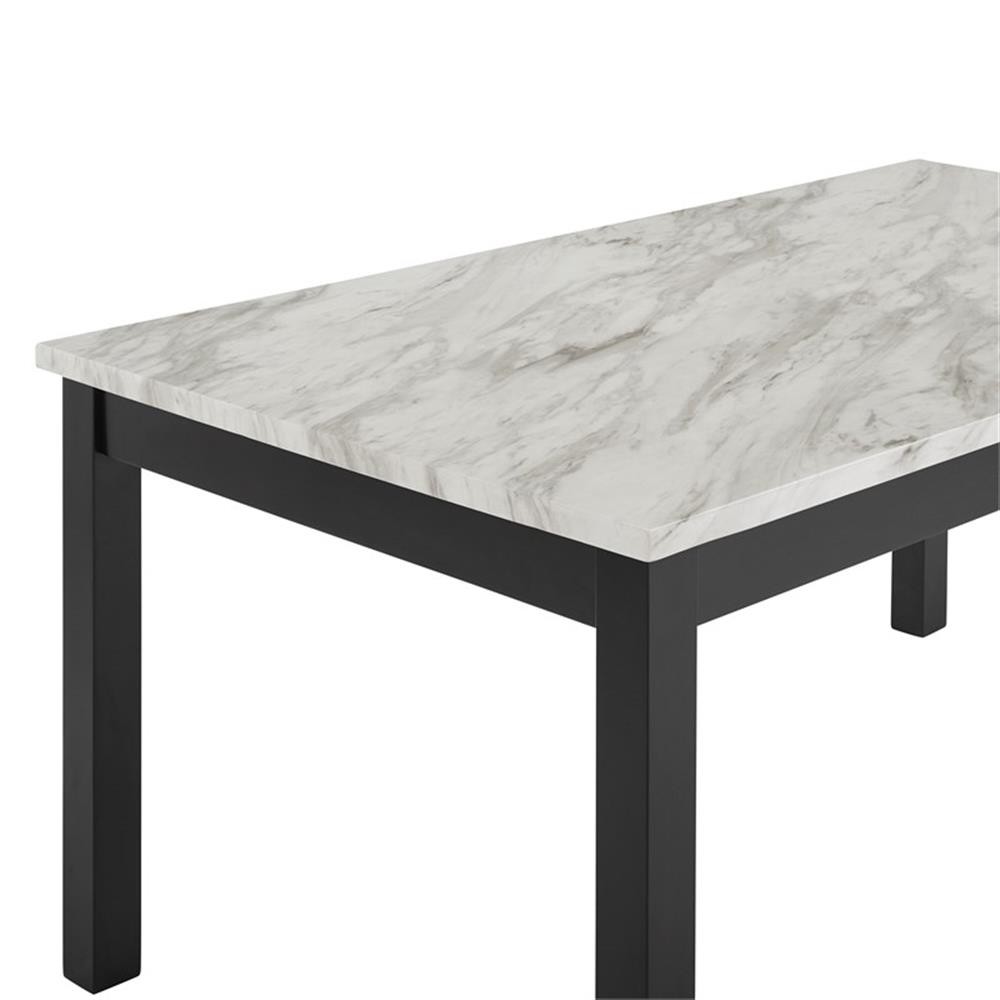 Pemberly Row 5-Piece Wood Rectangle Dining Table Set in Gray
