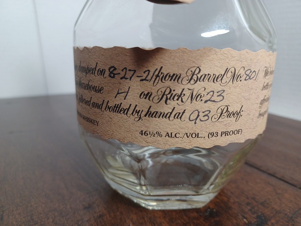 Blantons Bourbon Empty Bottle with Stopper (Letter O)