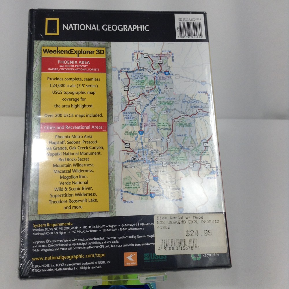 National Geographic WeekendExplorer 3D Mapping Software | Phoenix Area | Shrink