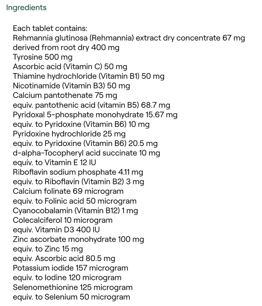 MediHerb ThyAdren Support 60 Tablets